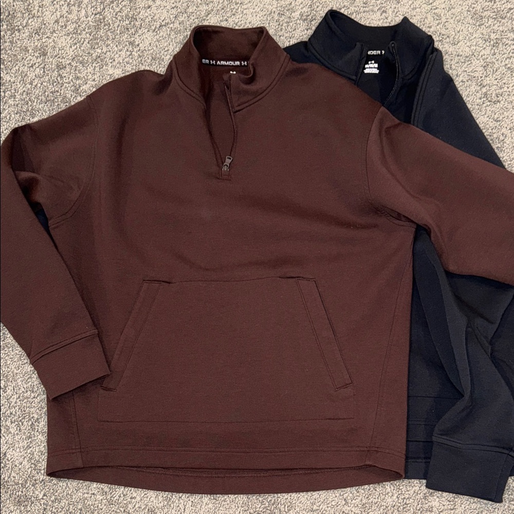 Under Armour Brown and Black Quarter-Zip sweatshirt - Picture 8 of 16